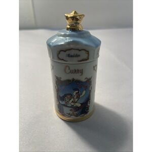 Lenox Walt Disney Spice Jar Set Aladdin Curry Jar Vintage Porcelain 1995